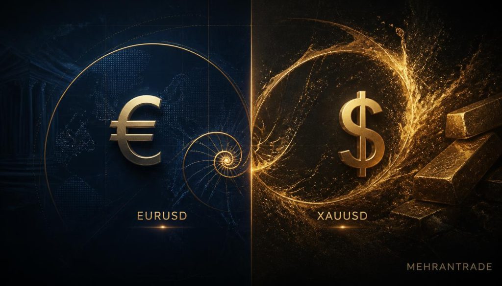کالبدشکافی و مقایسه تفاوت‌های ساختاری میان جفت‌ارز یورو دلار (EURUSD) و انس جهانی طلا (XAUUSD) در تحلیل فارکس